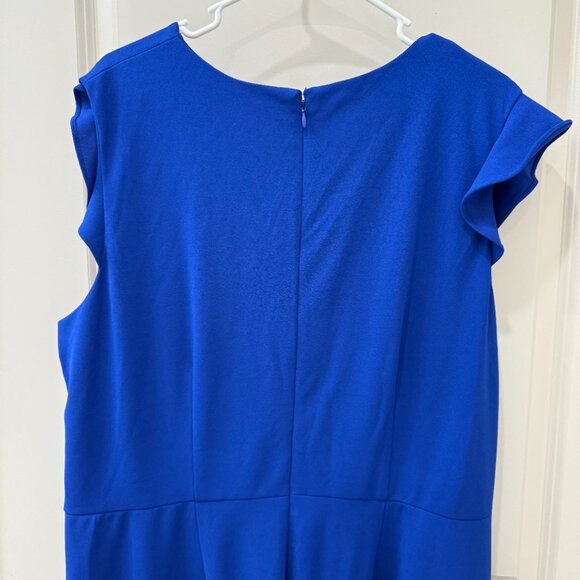 NEW Betsey Johnson 22W Ultramarine Ruffle Belted Jumpsuit Wide Leg - Picture 8 of 9